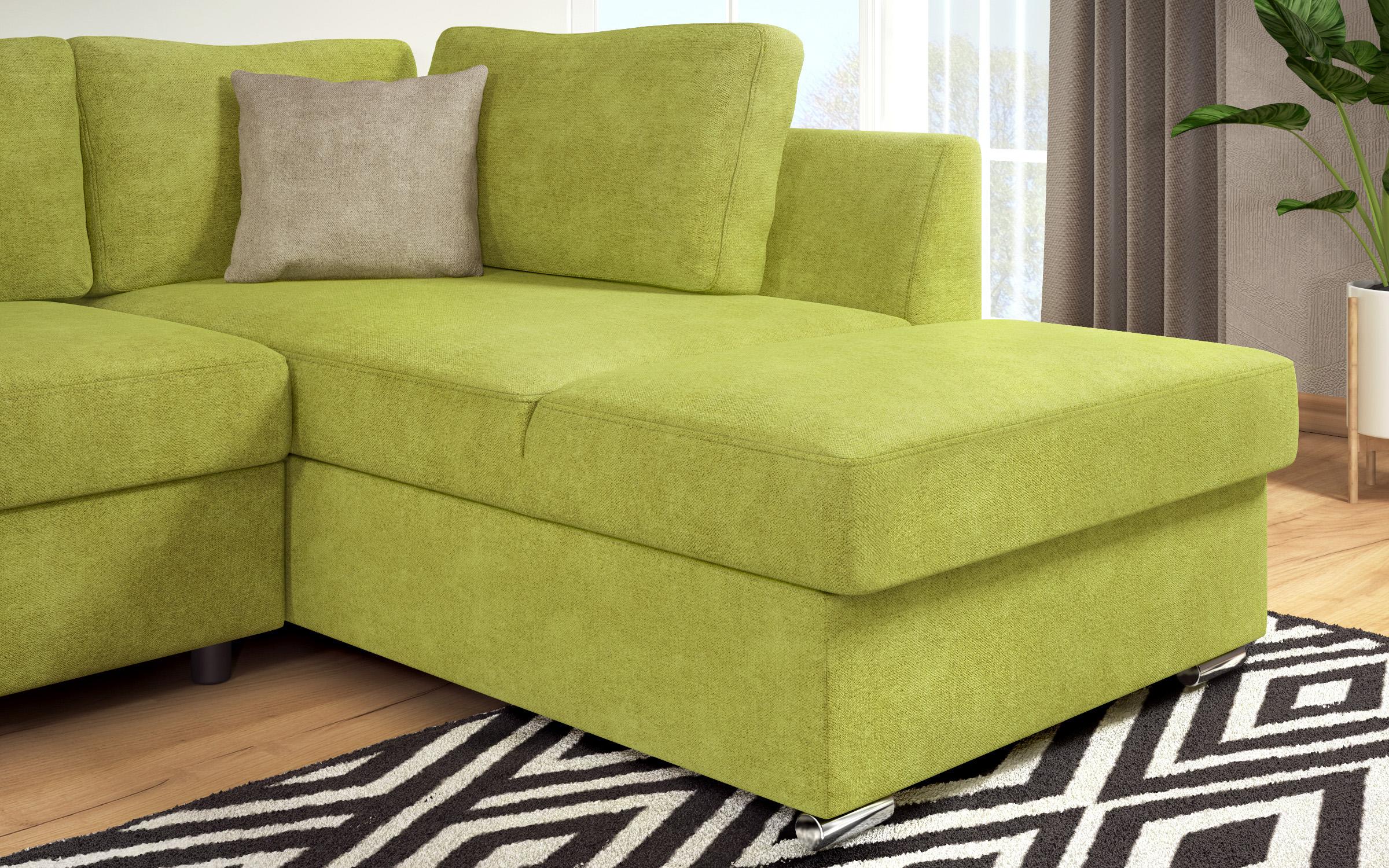 Γωνιακός καναπές – κρεβάτι Toskana S, πράσινο + ανοιχτό καφέ  8